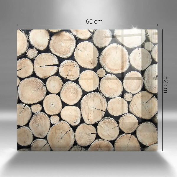 De vidrio templado Troncos de madera