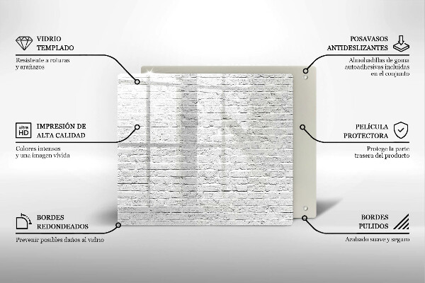 De vidrio templado Pared de ladrillo