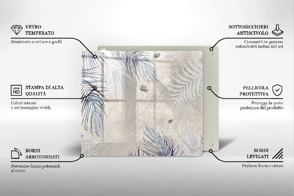 De vidrio templado Hojas sutiles