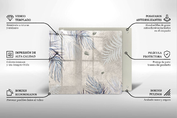 De vidrio templado Hojas sutiles