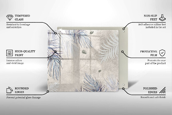 De vidrio templado Hojas sutiles