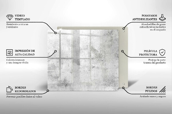 De vidrio templado Textura de hormigón