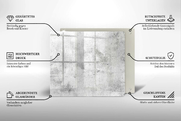 De vidrio templado Textura de hormigón