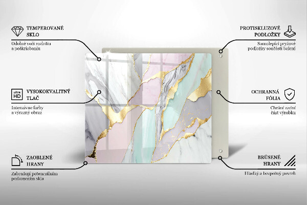 De vidrio templado Mármol pastel