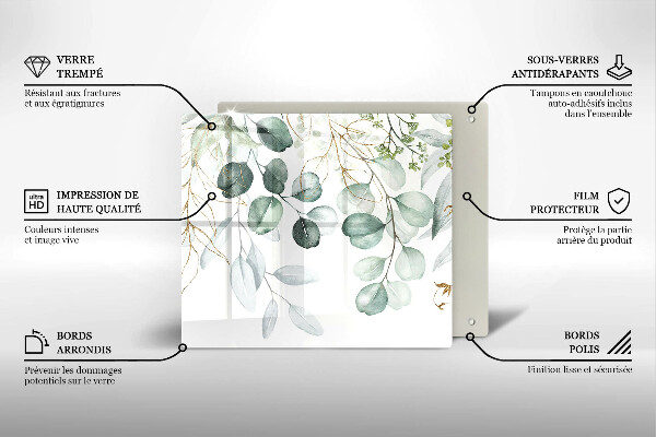 De vidrio templado Plantas pintadas