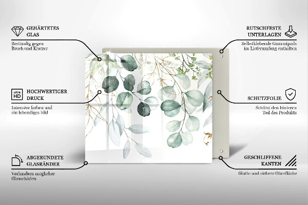 De vidrio templado Plantas pintadas