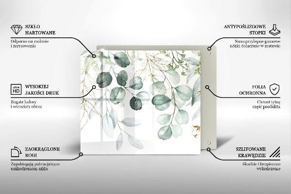 De vidrio templado Plantas pintadas