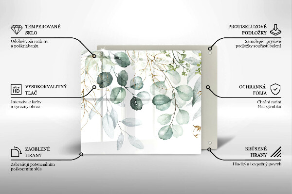 De vidrio templado Plantas pintadas