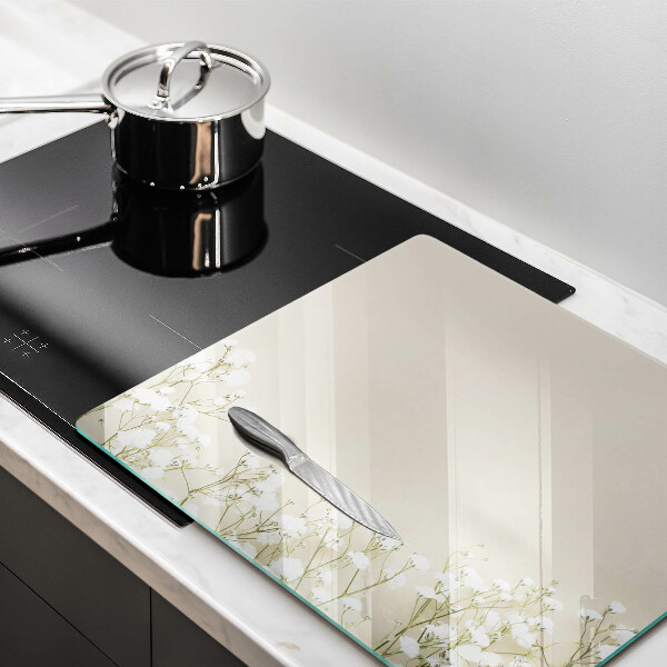 De vidrio templado Flores boho de yeso