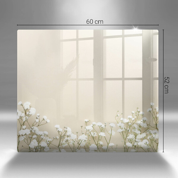 De vidrio templado Flores boho de yeso