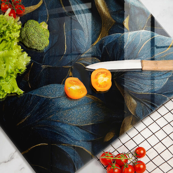 De vidrio templado Hojas decorativas con oro