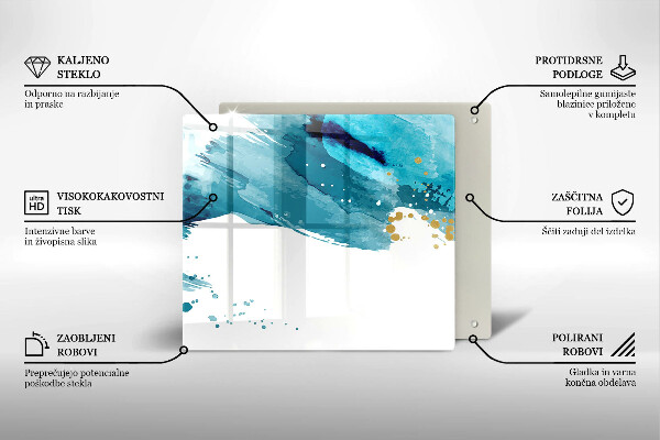 De vidrio templado Manchas azules