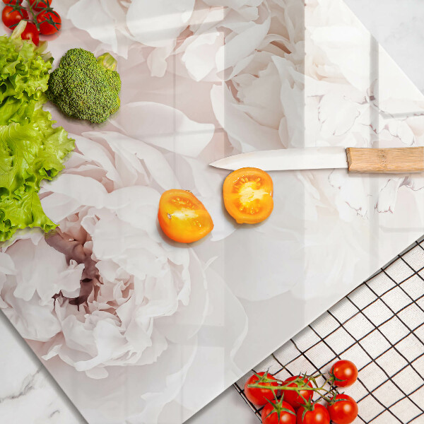 De vidrio templado Peonías pastel