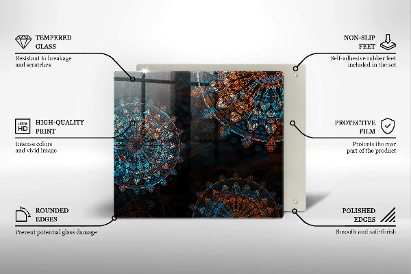 De vidrio templado Ruedas vintage boho