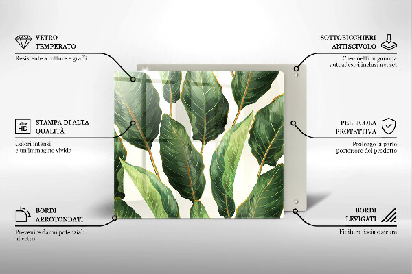 De vidrio templado Hojas de banana