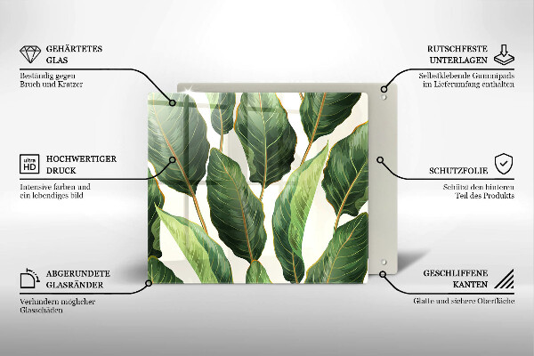 De vidrio templado Hojas de banana