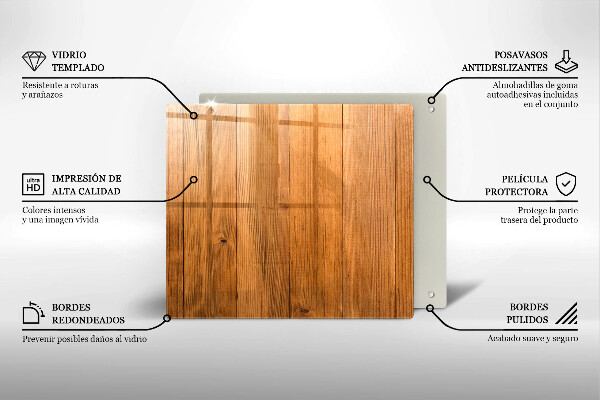 De vidrio templado Tablones de madera