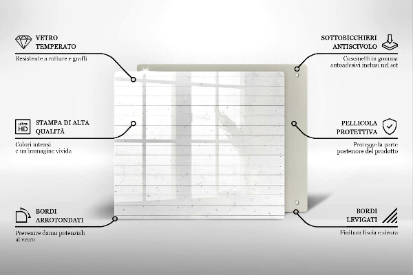 De vidrio templado Tableros brillantes modernos