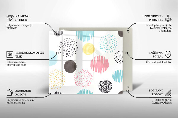 De vidrio templado Formas pintadas