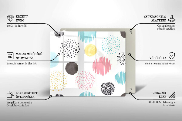 De vidrio templado Formas pintadas