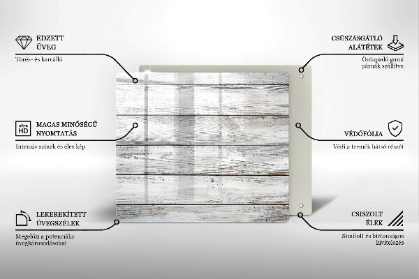 De vidrio templado Tableros de madera brillantes