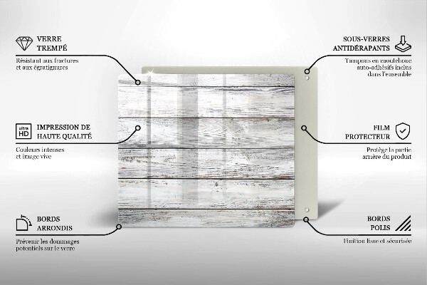 De vidrio templado Tableros de madera brillantes