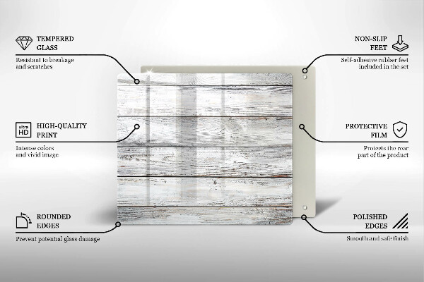 De vidrio templado Tableros de madera brillantes