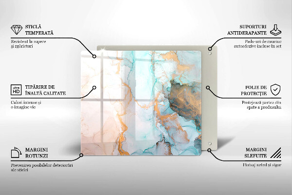 De vidrio templado Abstracción de mármol