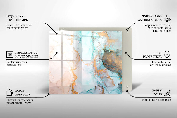 De vidrio templado Abstracción de mármol