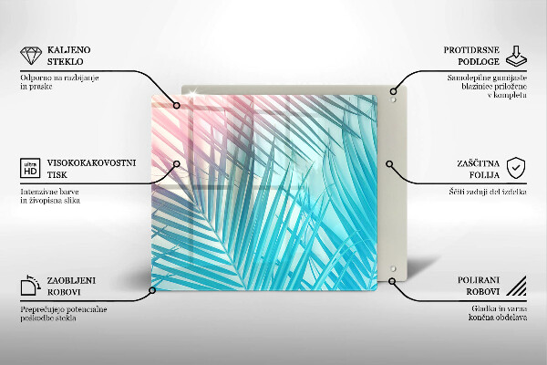 De vidrio templado Hojas pastel