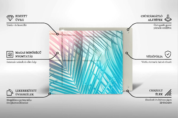 De vidrio templado Hojas pastel