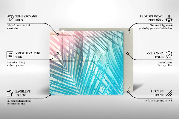 De vidrio templado Hojas pastel