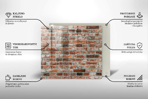 De vidrio templado Antiguo muro de ladrillo