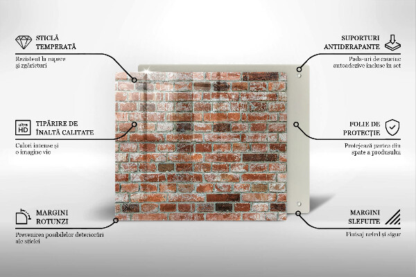 De vidrio templado Antiguo muro de ladrillo