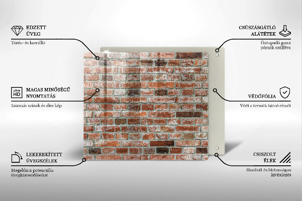 De vidrio templado Antiguo muro de ladrillo