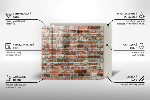 De vidrio templado Antiguo muro de ladrillo