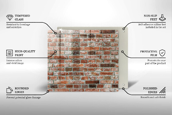 De vidrio templado Antiguo muro de ladrillo