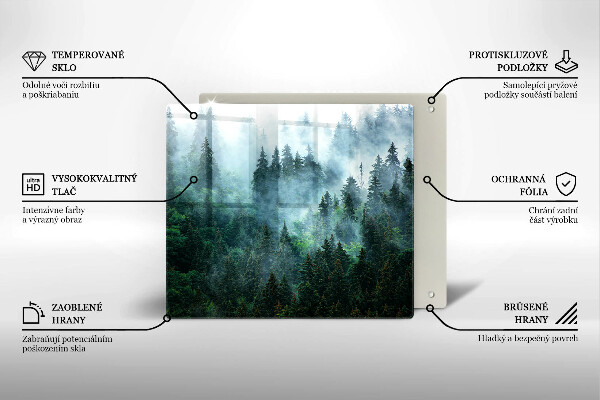 De vidrio templado Bosque en la niebla