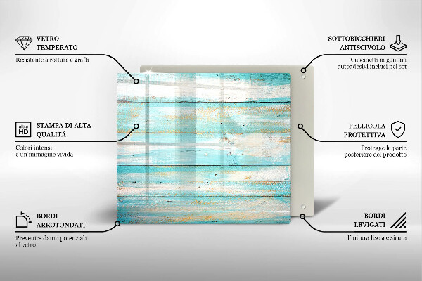 De vidrio templado Tableros de madera antiguos