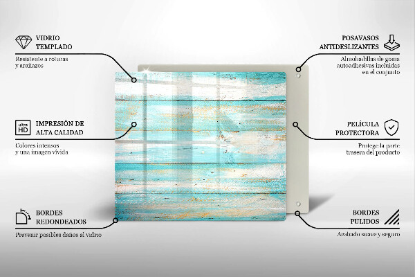 De vidrio templado Tableros de madera antiguos