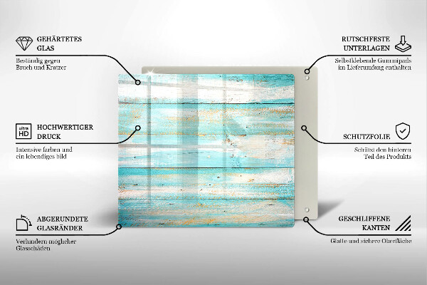 De vidrio templado Tableros de madera antiguos
