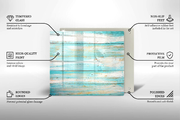 De vidrio templado Tableros de madera antiguos