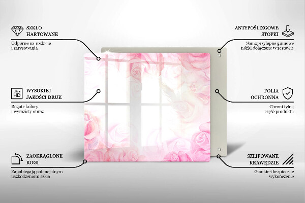 De vidrio templado Fondo de rosas delicadas