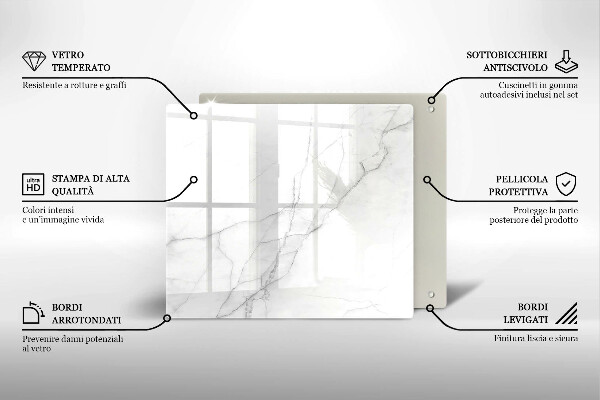 De vidrio templado Fondo de piedra de mármol