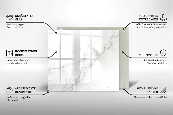 De vidrio templado Fondo de piedra de mármol