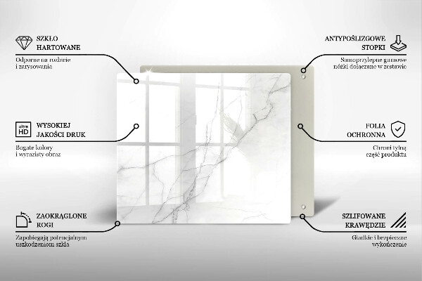 De vidrio templado Fondo de piedra de mármol