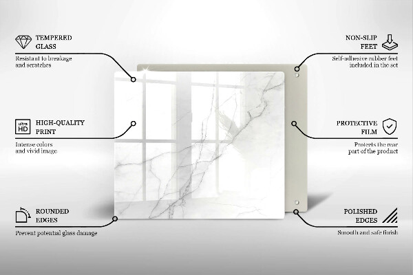 De vidrio templado Fondo de piedra de mármol
