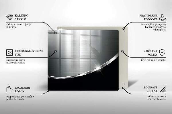 De vidrio templado Abstracción con metal