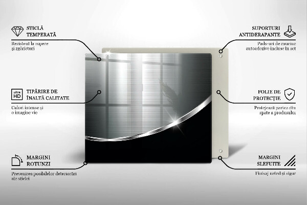 De vidrio templado Abstracción con metal