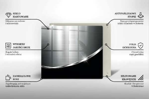 De vidrio templado Abstracción con metal